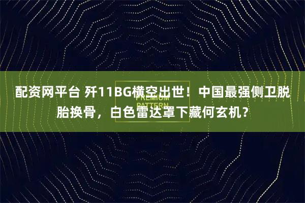 配资网平台 歼11BG横空出世！中国最强侧卫脱胎换骨，白色雷达罩下藏何玄机？